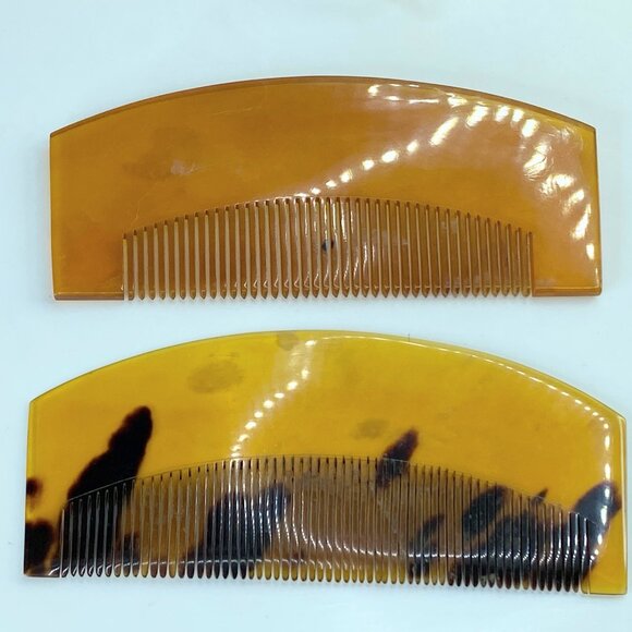 Origin Japanese handmade Celluloid Geshi hair combs set of two 38g GS615 main image 5
